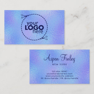 Faux Iridescente Foil Elegant - Carte de visite de