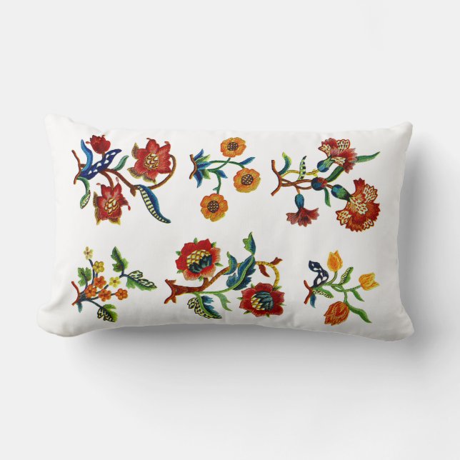 Faux Jacobean Coussin de broderie (Recto)