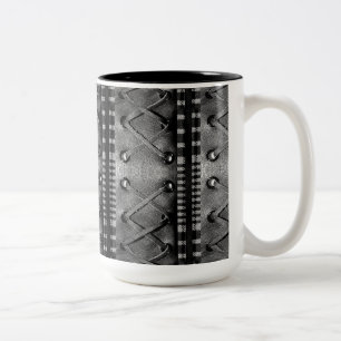 Faux Laced Cuir Texture Café Mug