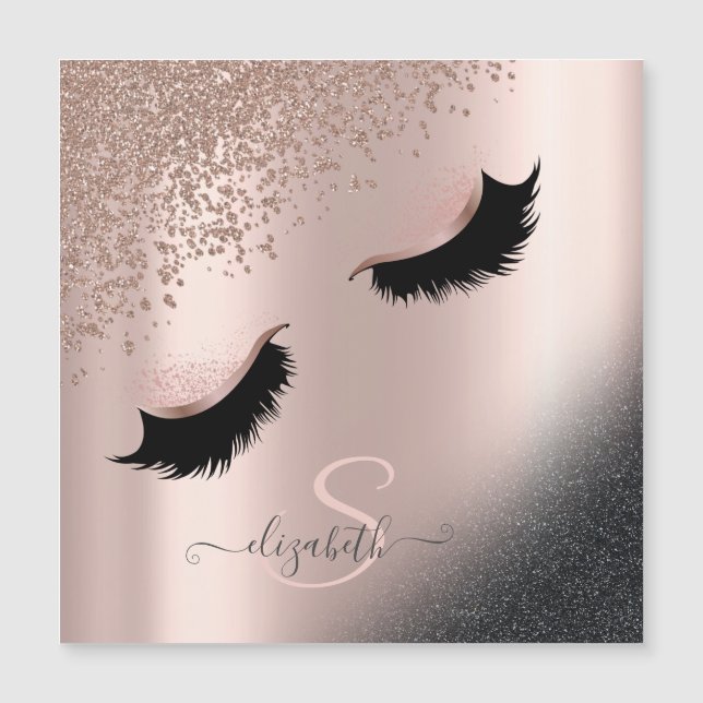 Faux Lashes Parties scintillant noire Diamants Ros (Devant)