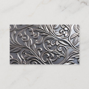 Faux Metal Carte de visite - Bossé damask unisex