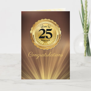 Faux or carte d'anniversaire de l'employé