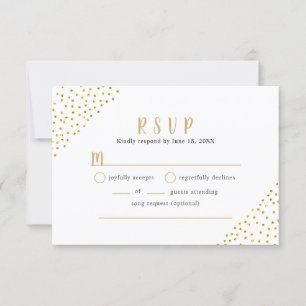 Faux or Confetti Mariage buffet RSVP