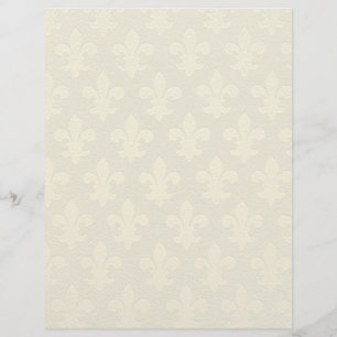 Faux or fleur de lis motif embelli