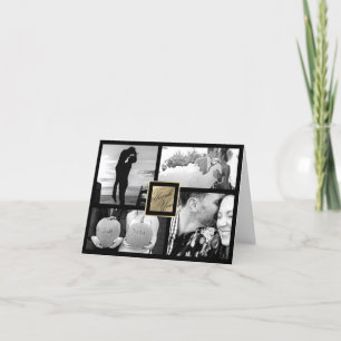 Faux Or Merci Mariage Carte Photo 4