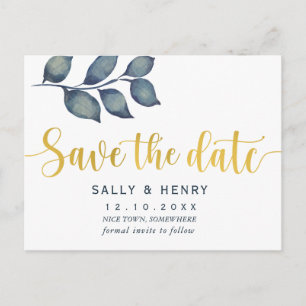 Faux or save the date botanique Carte postale