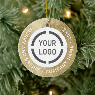 Faux or sur mesure ornements d'affaires avec logo
