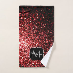 Faux paillettes rouge foncé éclats de glamour mono
