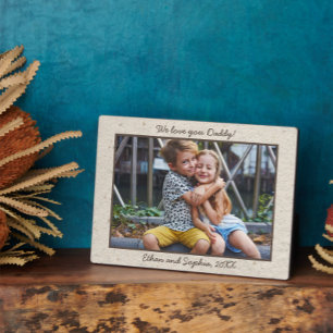 Faux Papier artisanal Nom personnalisé Plaque phot