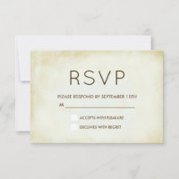 Faux Parchemin Vintage RSVP simple et élégant