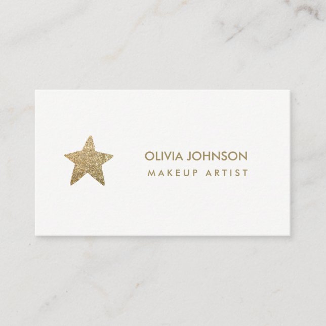 Faux Parties scintillant Star | Cartes de visite d (Devant)