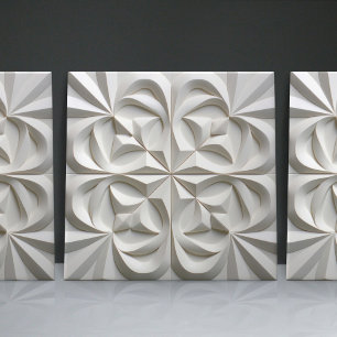 Faux Relief Floral Carreau Marocain Accent de Déco