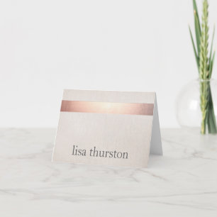 Faux Rose Gold Foil Élégant Linge Beige Moderne