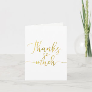 Faux Script Merci Merci Beaucoup Feuille D'Or