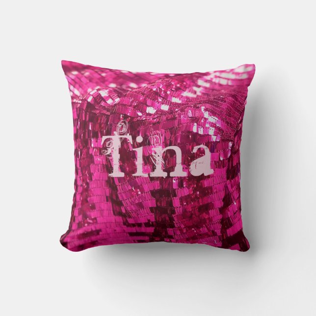 Faux sequins sur un coussin décoratif girlie (Recto)