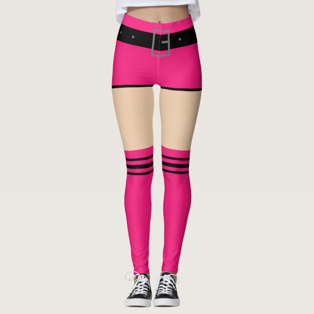 Faux Shorts et Chaussettes Leggings Rose (Devant)