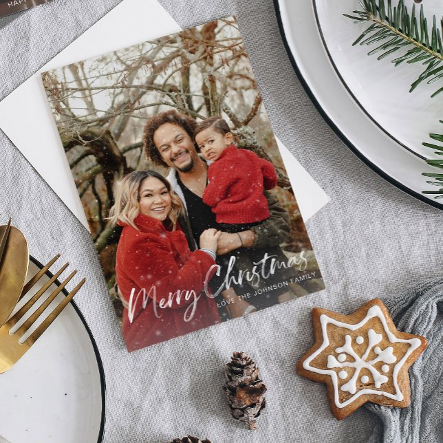 Faux Snow Joyeux Noël V Photo (Créateur téléchargé)