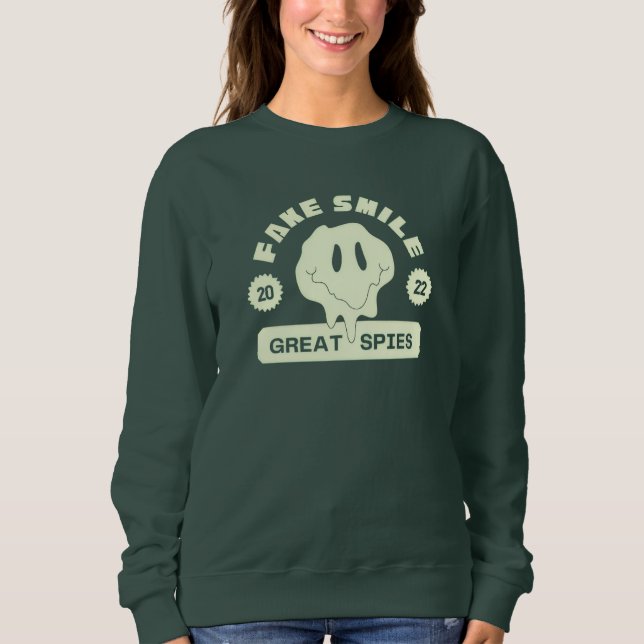 faux sourire super espion Sweat à capuche (Devant)