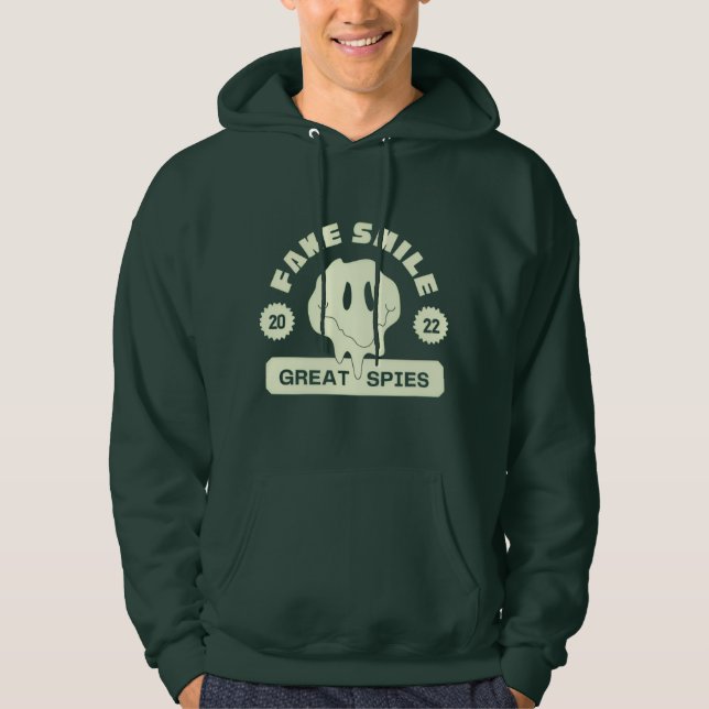 faux sourire super espion Sweat à capuche (Devant)