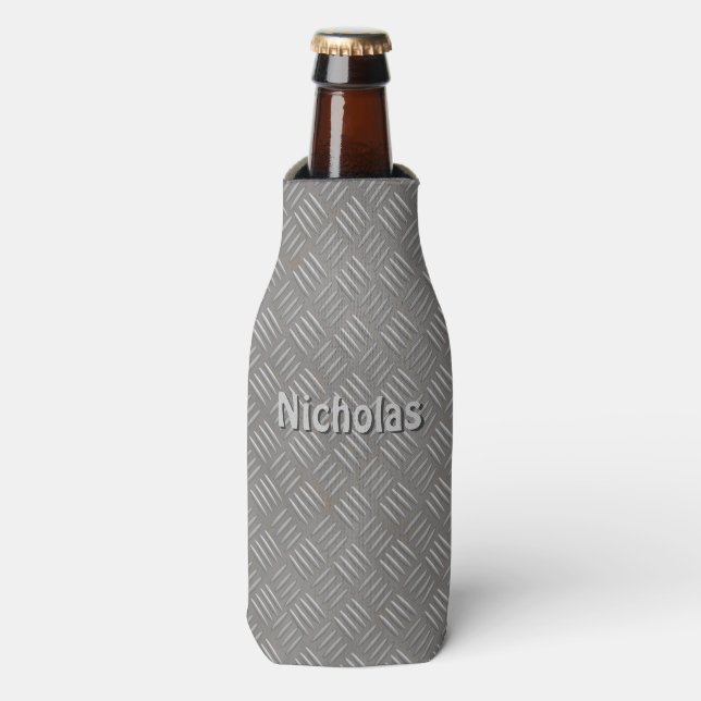 Faux Textured Metal Can / Porte-bouteilles Votre N (Bottle Devant)