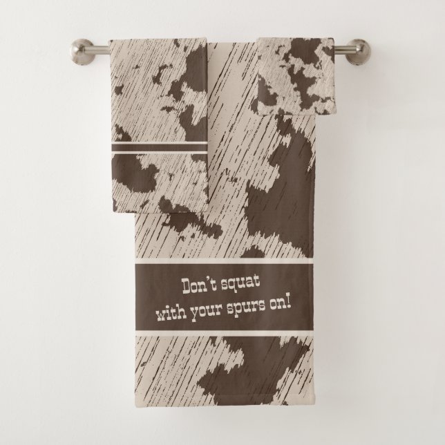 Faux Vache Imprimer Brown et crème (En situation)