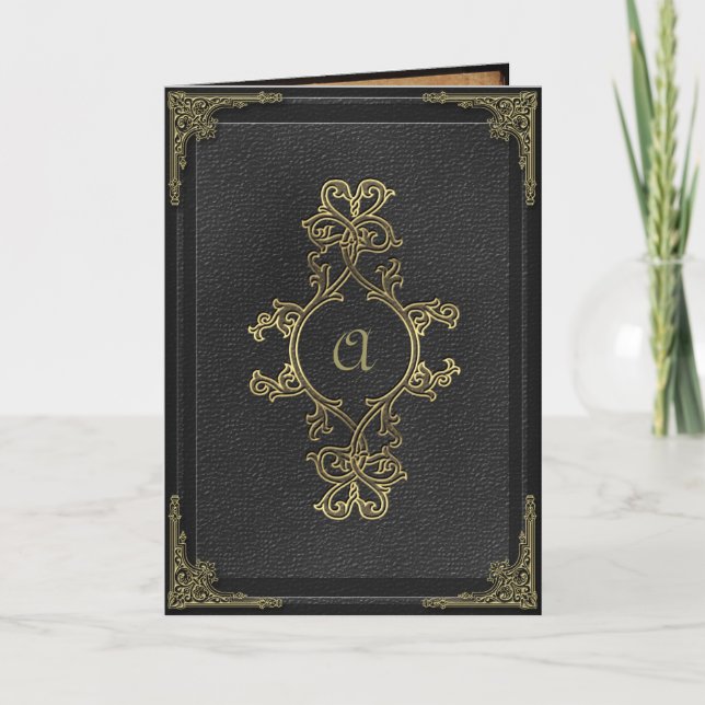 Faux Vintage livre couverture Faire-part de mariag (Devant)