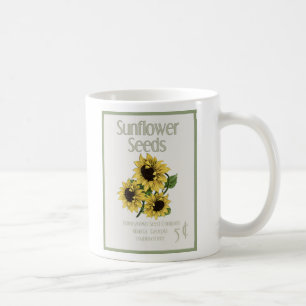Faux Vintage Sunflower Seed Pack Mug par mcful
