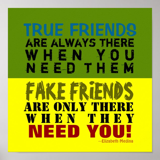 FAUX vs VRAI ~ Affiche 30x30 cm (Devant)