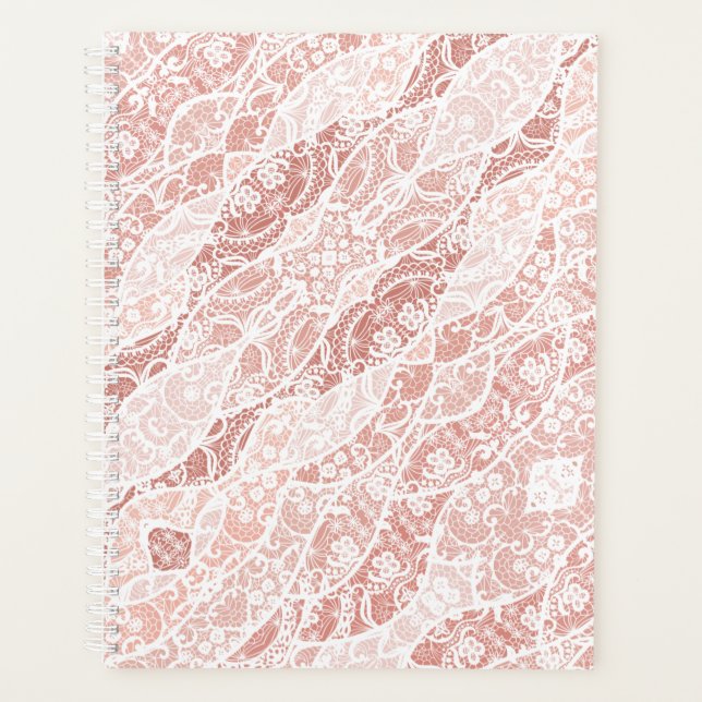 Faux White Lace Fishnet Planner Cadeau (Devant)