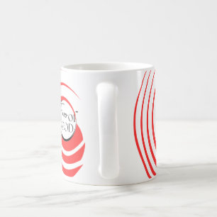 Faveur de Dieu Mug - Red & White Swirl