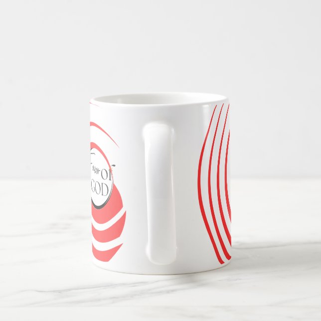 Faveur de Dieu Mug - Red & White Swirl (Poignée)