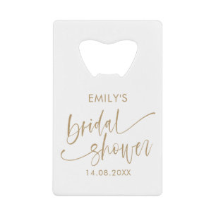 Faveur de douche de mariée simple blanche