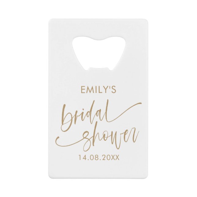 Faveur de douche de mariée simple blanche (Devant)