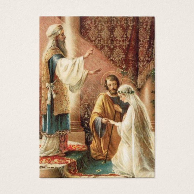 Faveur de mariage catholique carte sainte mariée m (Devant)