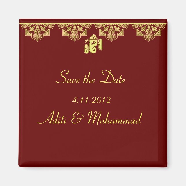 Faveurs de mariage aimant Ganesh (Devant)