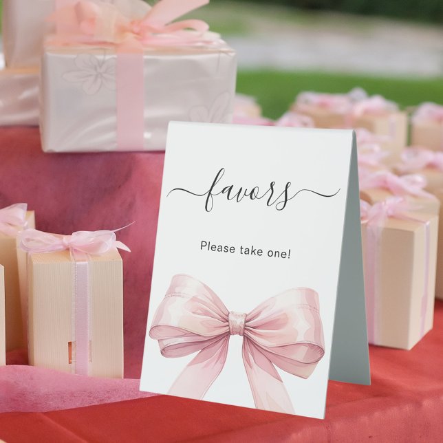 Favor signe ruban rose blanc (Créateur téléchargé)