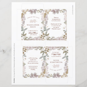 Favori de Mariage Fait Maison Sachets de Graines d
