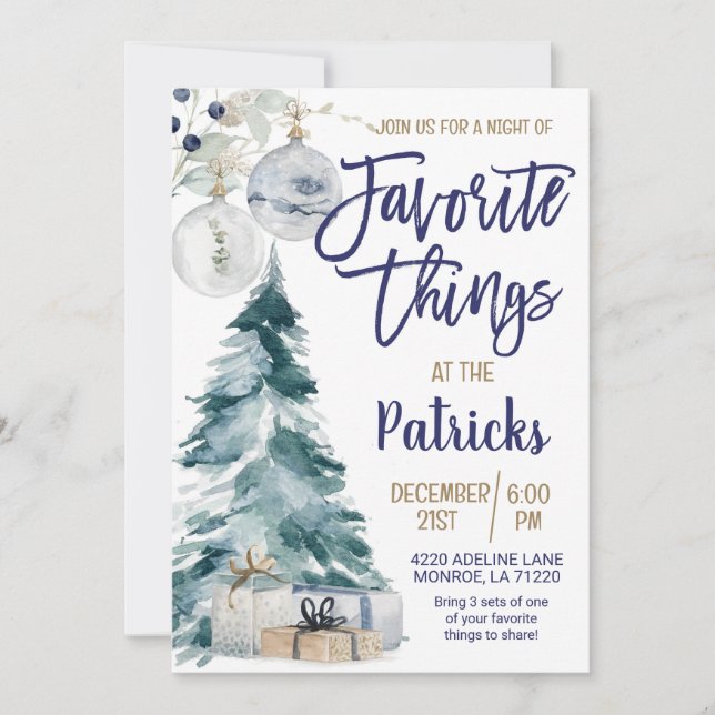 Favoris Fête Invitation (Devant)