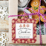 Favoriser Étiquette Sticker Christmas Cookie Excha<br><div class="desc">Personnalisez vos faveurs d'échange de biscuits de Noël avec ces autocollants. Tout le texte est modifiable pour n'importe quelle utilisation! Consultez la collection d'échange de cookies de Noël d'EmmyINK pour obtenir des idées et des décors de cookies coordonnés supplémentaires !</div>