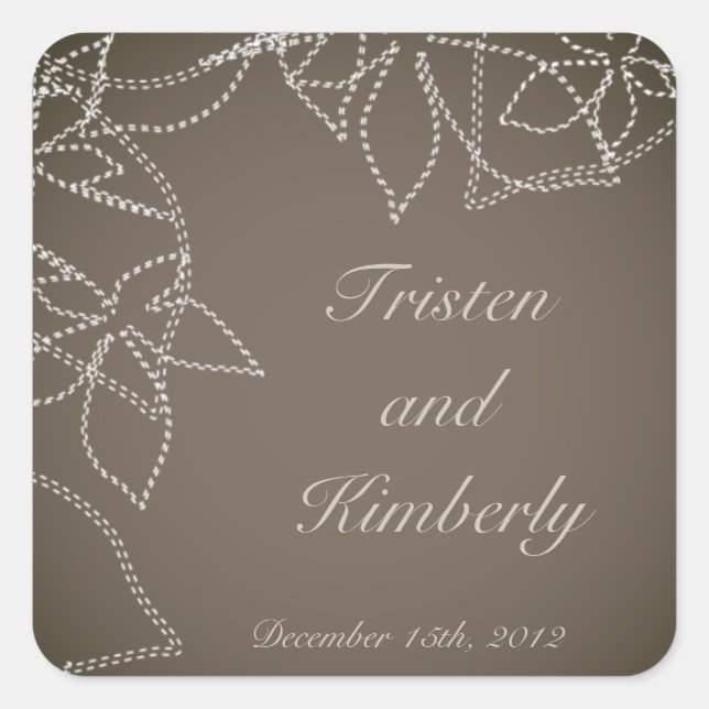 Favoriser Stickers Automne Floral Automne Gray Gri (Devant)