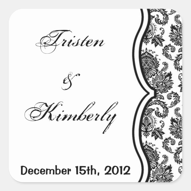 Favoriser Stickers Black White Damask Lace Impress (Devant)