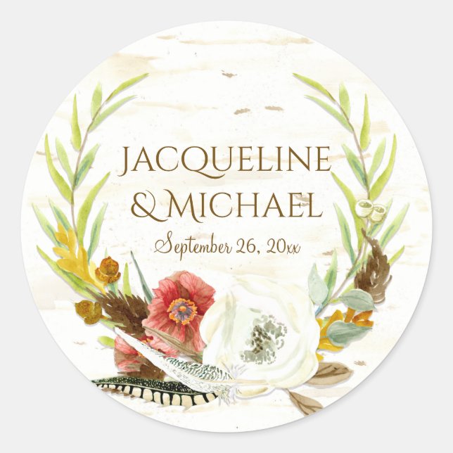 Favoriser Stickers Bois de bouleau Eucalyptus Feui (Devant)