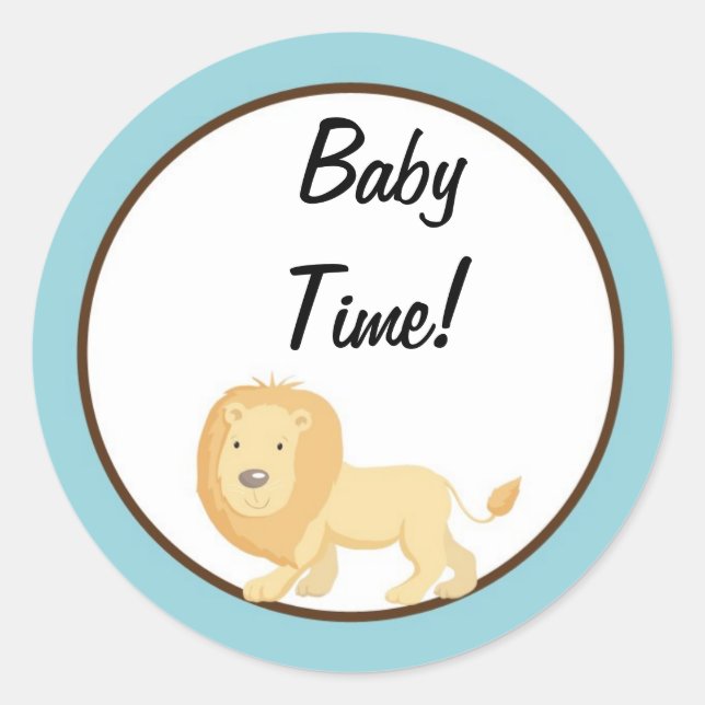 Favoriser Stickers Couple Blue Jungle Lion (Devant)