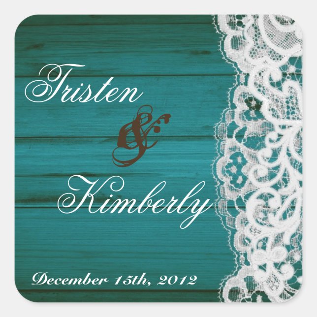 Favoriser Stickers Distrissé Turquoise Wood Lace P (Devant)