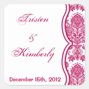 Favoriser Stickers Fusia White Damask Lace Imprima