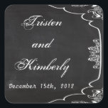 Favoriser Stickers Moderne Chalkboard Vintage Vict<br><div class="desc">Ces Stickers Envelope Seal Favor Candy chandelle est à la fois tendance et chic. Ces beaux autocollants sont parfaits pour l'utilisation comme scellés d'enveloppe pour finaliser vos invitations ou comme autocollants pour les faveurs de baby shower. Nous avons une ligne entière consacrée à ce design ici à zazzle store sous...</div>