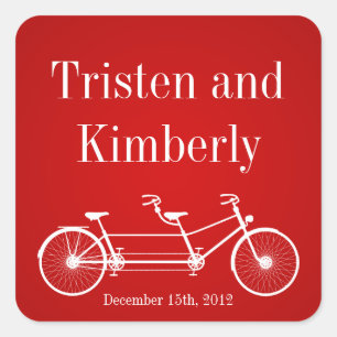 Favoriser Stickers Whimsical Crimson Red Double Vé
