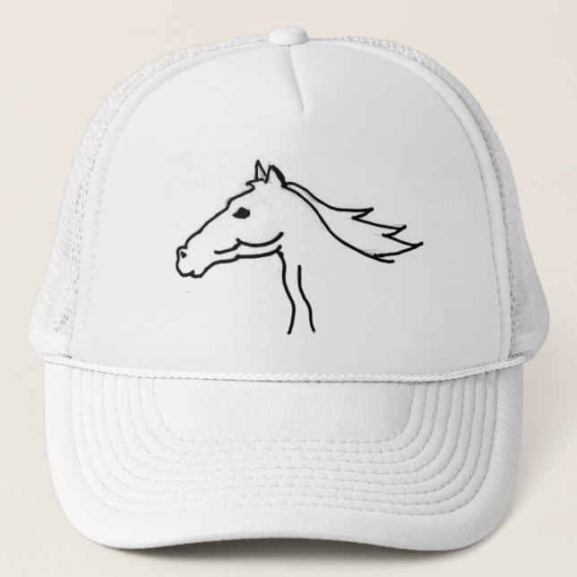 FB casquette de dessin de silhouette de cheval (Devant)
