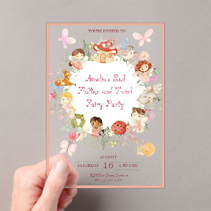 Fbattage et Twirl Fairy Garden Invitation d'annive