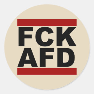 "Fck AFd", autocollant rond